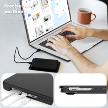 Load image into Gallery viewer, ProElite Case for MacBook Air 15 Case 2023 2024 2025 Release M4 M3 A3114 M2 A2941 with Touch ID, Slim Leather case with Foldable Stand, Black
