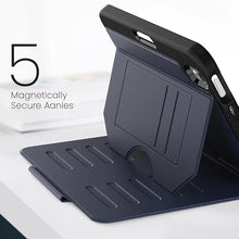 Load image into Gallery viewer, ProElite Case Cover for Apple iPad Mini 6/Mini 7 8.3 inch, Smart Magnetic Shockproof Protective Case for Apple iPad Mini 6/Mini 7 8.3 inch 5 Stable Stands with Pencil Holder, Dark Blue

