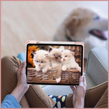 Load image into Gallery viewer, ProElite Case Cover for Apple iPad Pro 11 inch M4 2024 Cover, Smart Flip Case for Apple iPad Pro 11 inch M4 2024, Transparent Smart Flip Cover with Pencil Holder, Marble Pink
