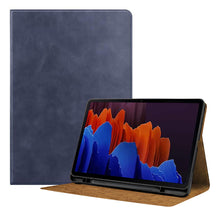 Load image into Gallery viewer, ProElite Smart Flip case Cover for Samsung Galaxy Tab S8 Plus/S7 Plus/S7 FE 12.4 Inch SM-SM-T970/T975/T976/X800/X806 with SPen Holder, Dark Blue
