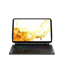 Load image into Gallery viewer, {Refurbished}ProElite Magnetic Bluetooth TouchPad Keyboard case for Samsung Galaxy Tab S9 FE +/S9/S8/S7 Plus/S7 Fe/S10+ 12.4 inch Floating Cantilever Design with Built-in Colourful Backlit Keyboard, Black
