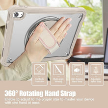 Load image into Gallery viewer, ProElite Cover for iPad (A16) 11th/10th Gen (2025/2022) Case, Rugged Shockproof Armor case for iPad 11th/10th Gen with Hand Grip and Rotating Kickstand (Transparent Back) with Should Strap, Khaki
