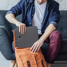 Load image into Gallery viewer, ProElite Polyster Laptop Sleeve Case Cover Pouch for 13&quot; to 14&quot; MacBook Air/Pro Retina, Compatible with Surface Pro, MacBook Pro 14&quot; M1/Max A2442, Galaxy Tab S8/S9 Ultra 14.6&quot;/iPad Pro 12.9, Dark Grey
