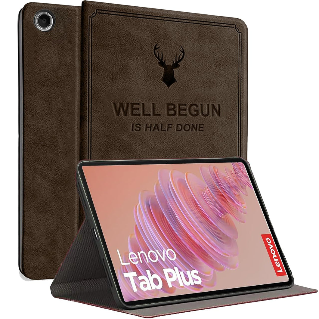 ProElite Cover for Lenovo Tab Plus 11.5 inch Case, Deer Flip case cover for Lenovo Tab Plus 11.5 inch Tablet, Coffee