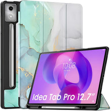 Load image into Gallery viewer, ProElite Cover for Lenovo Idea Tab Pro 12.7 inch 2025 case Cover, Soft Flexible Flip Case Cover for Lenovo Idea Tab Pro 12.7 inch 2025 [Recoil Series] - Marble Green
