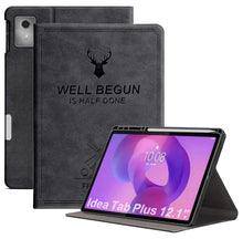 Load image into Gallery viewer, ProElite Cover for Lenovo Idea Tab Plus 12.1 inch 2025 Case Cover, Deer Smart Flip Case Cover for Lenovo Idea Tab Plus 12.1 inch 2025 Tablet with Pen Holder,Black
