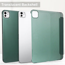 Load image into Gallery viewer, ProElite Case Cover for Apple iPad Pro 13 M4 2024 cover, Smart Translucent &amp; Hard Back Case for Apple iPad Pro 13 inch M4 2024 with Pencil Holder [Support Auto Sleep/Wake ], Dark Green
