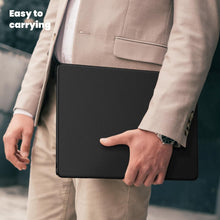 Load image into Gallery viewer, ProElite Case for MacBook Air 15 Case 2023 2024 2025 Release M4 M3 A3114 M2 A2941 with Touch ID, Slim Leather case with Foldable Stand, Black
