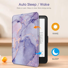 Load image into Gallery viewer, ProElite Cover Case for Kindle Paperwhite 12th Gen 7 inch Case, Slim Smart Flip case Cover for Amazon Kindle Paperwhite 12th Generation 7 inch 2024, Marble Purple
