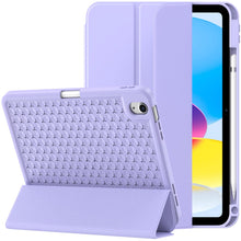 Load image into Gallery viewer, ProElite Smart Flip Case Cover for Apple iPad (A16) 11th/10th Generation (2025/2022) [with Pencil Holder] [Honey Comb Series] - Light Purple
