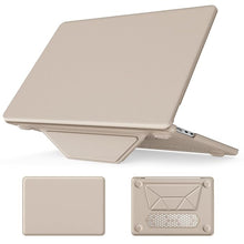 Load image into Gallery viewer, ProElite Case for MacBook Air 15 Case 2023 2024 2025 Release M4 M3 A3114 M2 A2941 with Touch ID, Slim Leather case with Foldable stand, Gold
