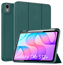 Load image into Gallery viewer, ProElite Cover for Samsung Galaxy Tab S12 Plus 12.6 inch 2026 case, Soft Flexible Flip Case Cover with S Pen Holder for Galaxy Tab S12 Plus 12.6 inch 2026 [Recoil Series] - Dark Green
