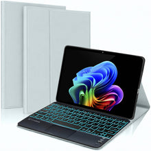 Load image into Gallery viewer, ProElite TouchPad Keyboard case for Microsoft Surface Pro 8/Pro 9/Pro 10/Pro 11/X, Magnetic Detachable Wireless Bluetooth TouchPad Keyboard (Built-in 7-Colors Backlit), ICY Blue
