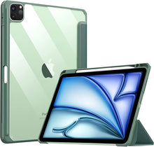 Load image into Gallery viewer, ProElite Case for iPad Air 11 Inch M3/M2 2025/2024, iPad Air 10.9 inch 5th/4th Gen &amp; iPad Pro 11 inch 4th/3rd Gen 2022 case Cover, Transparent Smart Flip Cover with Pencil Holder, Dark Green
