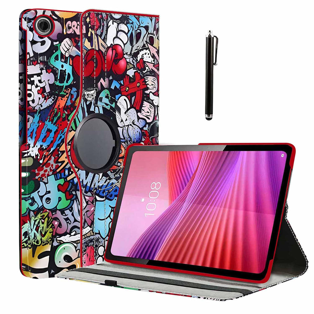 ProElite Cover for Lenovo Tab 10.1 inch 2025, 360 Rotatable Smart Flip Case Cover for Lenovo Tab 10.1 inch 2025 Tablet with Stylus Pen, Hippy