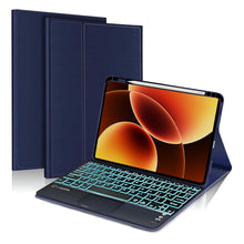 Load image into Gallery viewer, ProElite TouchPad Keyboard case for Mi Pad 8/8 Pro 11.2 inch, Magnetic Detachable Wireless Bluetooth TouchPad Keyboard Mi Pad 8/8 Pro 11.2" with Pen Holder Built-in 7-Colors Backlit, Dark Blue
