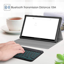 Load image into Gallery viewer, ProElite Keyboard case for Motorola Pad 70 12.1 inch 2026, Magnetic Detachable Wireless Bluetooth Keyboard [Built-in 7-Colors Backlit], Lavender
