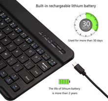 Load image into Gallery viewer, ProElite Ultra-Slim Bluetooth Keyboard Upto 11.5 inch Portable Mini Wireless Rechargeable Keyboard for Apple iPad, iPhone, Galaxy A9 Plus/Mi Pad 7/6/ Lenovo M11 Tablets, iPadOS/iOS/Android, Black
