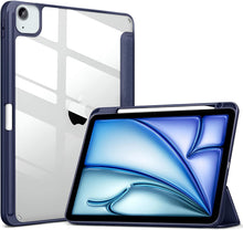 Load image into Gallery viewer, ProElite Case Cover for Apple iPad Air 13 inch M4/M3/M2 2026/2025/2024 Cover, Transparent Smart Flip Cover for iPad Air 13 inch M4/M3/M2 2026/2025/2024 with Pencil Holder, Dark Blue
