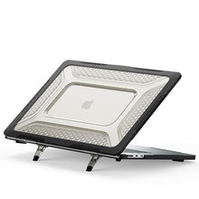 Load image into Gallery viewer, ProElite Case for MacBook Air 15 Case 2023 2024 2025 Release M4 M3 A3114 M2 A2941 with Liquid Retina Display &amp; Touch ID,Heavy Duty Honeycomb Hard Shell with Slim TPU Bumper &amp; Fold Kickstand, Black
