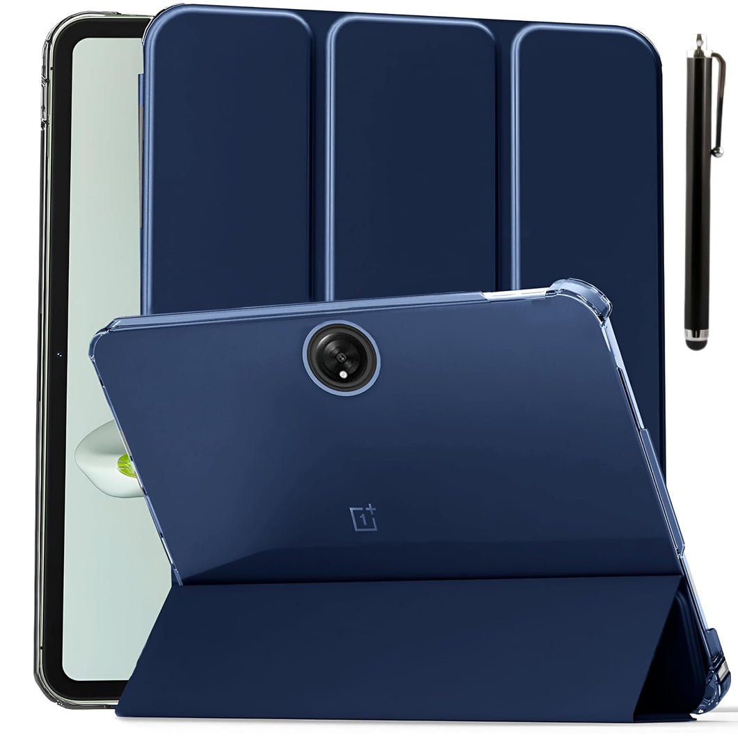 ProElite Cover for OnePlus Pad Go 11.35 inch Case Cover, Transparent Flip Case Cover for OnePlus Pad Go 11.35 inch 2023 with Stylus, Support Auto Sleep Wake, Dark Blue