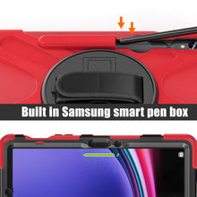 Load image into Gallery viewer, ProElite Cover for Samsung Galaxy Tab S10 Lite 10.9&quot;/S9 Fe 10.9/S10 FE 10.9&quot;/ S9/S8/S7 11&quot; Cover Case, Rugged 3 Layer Armor case Cover and Rotating Kickstand, Red
