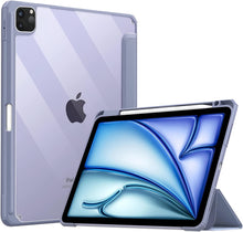 Load image into Gallery viewer, ProElite Case for iPad Air 11 Inch M3/M2 2025/2024, iPad Air 10.9 inch 5th/4th Gen &amp; iPad Pro 11 inch 4th/3rd Gen 2022 case Cover, Transparent Smart Flip Cover with Pencil Holder, Lavender
