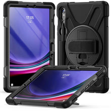 Load image into Gallery viewer, ProElite Cover for Samsung Galaxy Tab S10 Lite 10.9&quot;/S9 Fe 10.9/S10 FE 10.9&quot;/ S9/S8/S7 11&quot; Cover Case, Rugged 3 Layer Armor case Cover and Rotating Kickstand, Black
