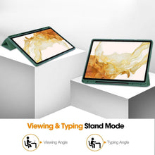 Load image into Gallery viewer, ProElite Cover for Samsung Tab S10/S9/S8 Ultra Cover, Soft Flexible Flip Case Cover with S Pen Holder for Galaxy Tab S10/S9/S8 Ultra 14.6 inch Support Auto Sleep Wake, [Recoil Series] - Dark Green
