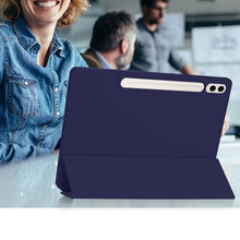 Load image into Gallery viewer, ProElite Cover for Samsung Tab S10/S9/S8 Ultra Cover, Soft Flexible Flip Case Cover with S Pen Holder for Galaxy Tab S10/S9/S8 Ultra 14.6 inch Support Auto Sleep Wake, [Recoil Series] - Dark Blue
