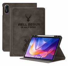 Load image into Gallery viewer, ProElite Case Cover for Xiaomi Redmi Pad 2 11 inch Case, Deer Flip case Cover for Xiaomi Redmi Pad 2 11 inch Case with Pen Holder [Auto Sleep Wake Feature], Coffee
