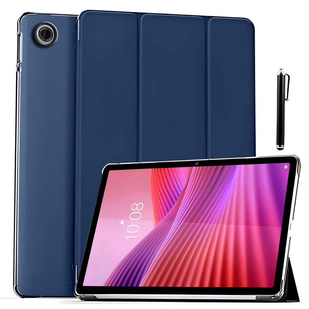ProElite Case Cover for Lenovo Tab 10.1 inch 2025 Case, Smart Flip Case Cover for Lenovo Tab 10.1 inch 2025 Case Translucent Back with Stylus Pen [Auto Sleep Wake Feature], Dark Blue