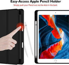 Load image into Gallery viewer, ProElite Smart Case for iPad 10.2 inch 2021 9th/8th/7th Gen [Auto Sleep/Wake Cover] [Pencil Holder] [Soft Flexible Case] Recoil Series - Marble Grey with Stylus Pen
