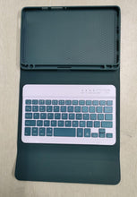 Load image into Gallery viewer, ProElite Keyboard case for Apple iPad (A16) 11th/10th Gen 2025/2022, with Pencil Holder, Magnetic Detachable Wireless Bluetooth Keyboard (Built-in 7-Colors Backlit), Dark Green
