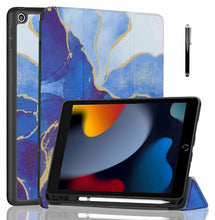 Load image into Gallery viewer, ProElite Smart Case for iPad 10.2 inch 2021 9th/8th/7th Gen [Auto Sleep/Wake Cover] [Pencil Holder] [Soft Flexible Case] Recoil Series - Ocean Blue
