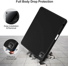Load image into Gallery viewer, ProElite Pencil Case for iPad Air 11 M4/M3/M2 2026/2025/2024, Pro 11 inch 4th/3rd Gen 2022/2021 &amp; Air 5th/4th Gen 10.9", Auto Sleep/Wake Cover with Pencil Holder [Soft Flexible Case with Stylus] Black
