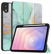 Load image into Gallery viewer, ProElite Cover for Samsung Galaxy Tab S11 Ultra 14.6 inch case Cover, Soft Flexible Flip Case Cover for Samsung Galaxy Tab S11 Ultra 14.6 inch with Pen Holder [Recoil Series] - Marble Green

