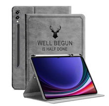 Load image into Gallery viewer, ProElite Cover for Samsung Galaxy Tab S9 Plus/S9 FE+/S10+ 12.4" Cover Case, Deer Smart Flip case Cover for Samsung Galaxy Tab S9 Plus/S9 FE Plus/S10+ 12.4 inch, with S Pen Holder, Grey
