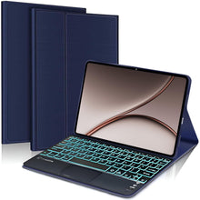 Load image into Gallery viewer, ProElite TouchPad Keyboard case for OnePlus Pad 4 13.2 inch, Magnetic Detachable Wireless Bluetooth TouchPad Keyboard OnePlus Pad 4 13.2 inch (Built-in 7-Colors Backlit), Dark Blue
