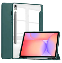 Load image into Gallery viewer, ProElite Cover for Samsung Galaxy Tab Tab S10 Lite 10.9&quot;/ Tab S9 FE 10.9 inch/Tab S10 FE/Tab S9 11 inch Cover Case, Smart Flip Case Cover with S Pen Holder, Dark Green [Transparent Back]

