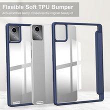 Load image into Gallery viewer, ProElite Cover for Lenovo Tab M11 Case Cover, Smart Flip Case Cover for Lenovo Tab M11 11 inch with Pen Holder, Dark Blue [Transparent Back]
