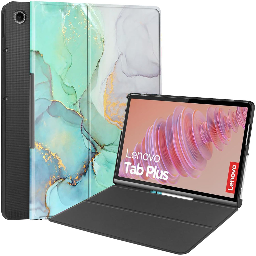 ProElite Cover for Lenovo Tab Plus 11.5 inch Case cover, Smart PU Leather Flip Case cover for Lenovo Tab Plus 11.5 inch, Marble Green