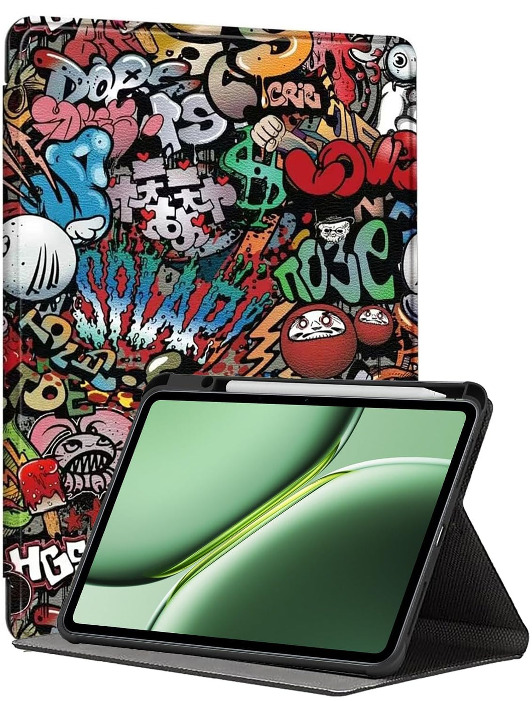 ProElite Book Cover Case for OnePlus Pad 2 12.1 inch Cover, Smart flip case Book Cover for OnePlus Pad 2 12.1 inch Tablet with Pencil Holder [Support Auto Sleep Wake Feature], Hippy