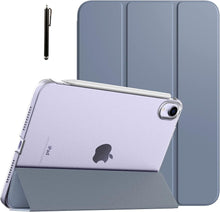 Load image into Gallery viewer, ProElite Cover Case for Apple iPad Mini 6/Mini 7 8.3 inch Case, Smart Flip Case Cover for Apple iPad Mini 6/Mini 7 8.3 inch Translucent Back, Lavender with Stylus Pen
