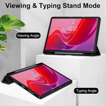 Load image into Gallery viewer, ProElite Cover for Lenovo Tab M11 Case Cover, Smart Flip Case Cover for Lenovo Tab M11 11 inch with Pen Holder, Black [Transparent Back]
