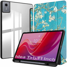 Load image into Gallery viewer, ProElite Cover for Lenovo idea Tab 11 inch 2025, Smart Flip Case Cover for Lenovo idea Tab 11 inch 2025 with Pen Holder, Flowers [Transparent Back]
