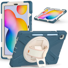 Load image into Gallery viewer, ProElite Rugged 3 Layer Armor case Cover for Samsung Galaxy Tab S6 Lite 10.4 Inch 2024 SM-P610/P615 with S Pen Holder, Hand Grip and Rotating Kickstand, Cornflower Blue
