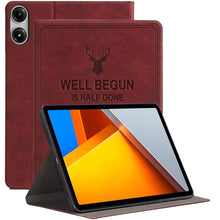 Load image into Gallery viewer, ProElite Case Cover for Poco Pad 12.1 inch Case, Deer Flip case Cover for Poco Pad 12.1 inch Tablet [Auto Sleep Wake Feature], Wine Red
