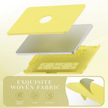 Load image into Gallery viewer, ProElite Case for MacBook Neo 13 inch 2026, Fabric Material Hard Shell with Slim TPU Bumper and Fold Kickstand, Yellow
