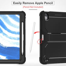 Load image into Gallery viewer, ProElite Cover for iPad Air 11 inch M3/M2 2025/2024 &amp; Air 10.9 5th/4th Gen, Rugged Shockproof Heavy Duty Back Case Cover for iPad Air 11 inch M3/M2 2025/2024 2025/2024 with Apple Pencil Holder, Black
